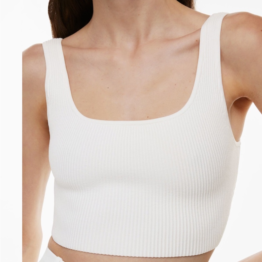 Aritzia White Crop Tank